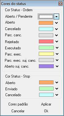 Cores de Status