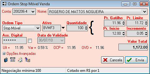 Boleta de Stop de Venda Móvel